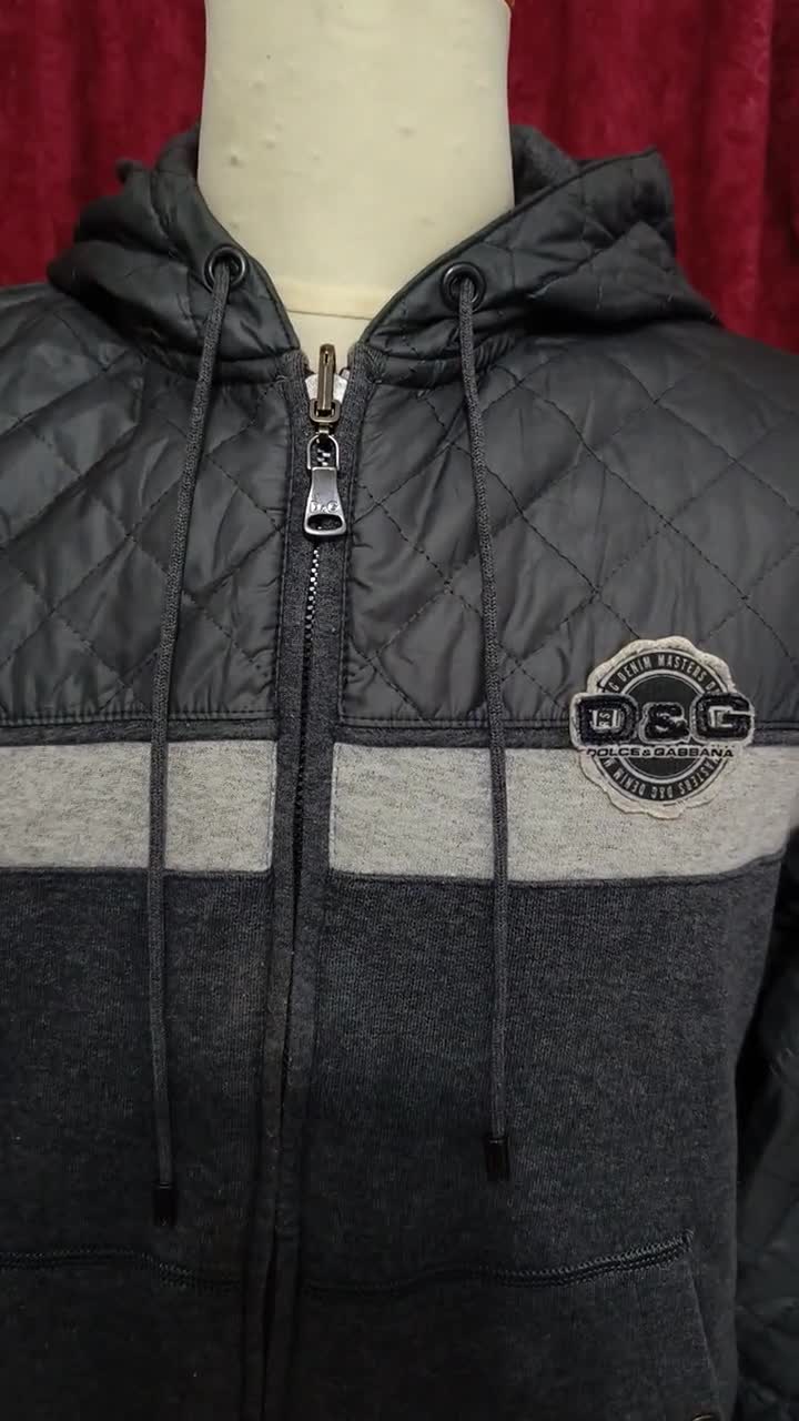 Vintage Dolce & Gabbana Full Zip Hoodie Jacket Designer Luxury