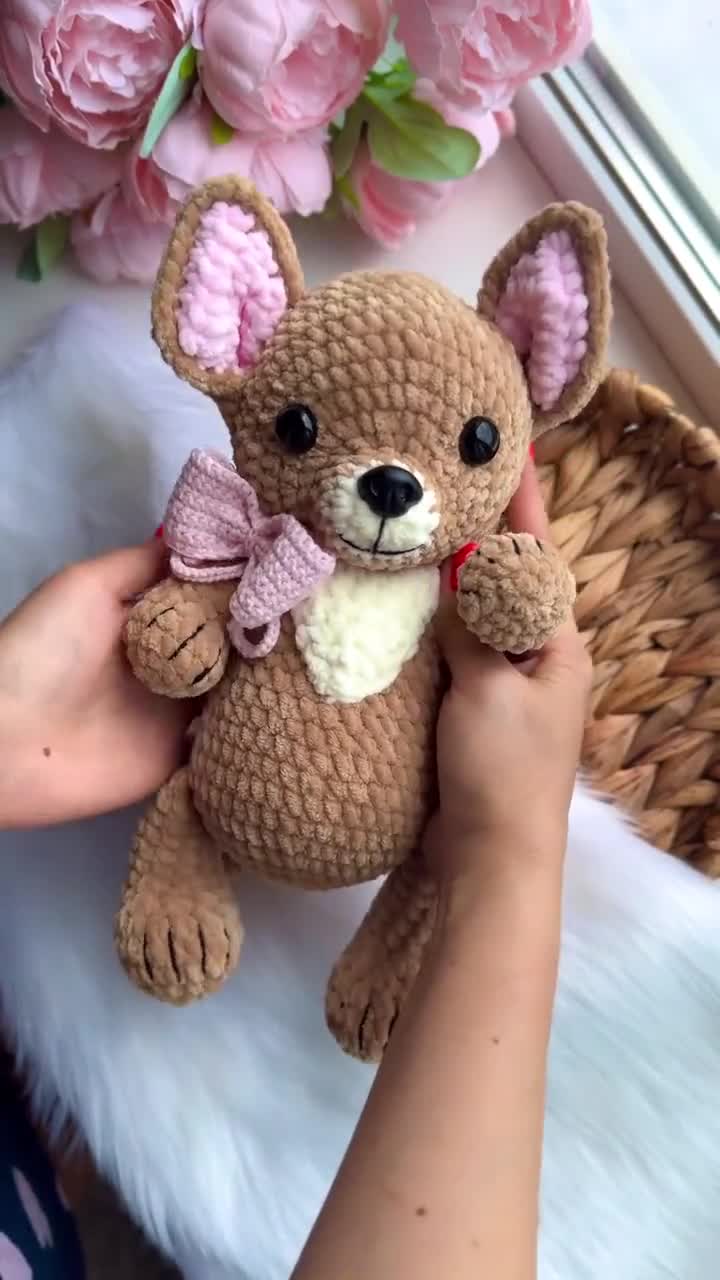 チワワ犬のあみぐるみ編み図：ぬいぐるみ（PDFパターン、英語） - Etsy