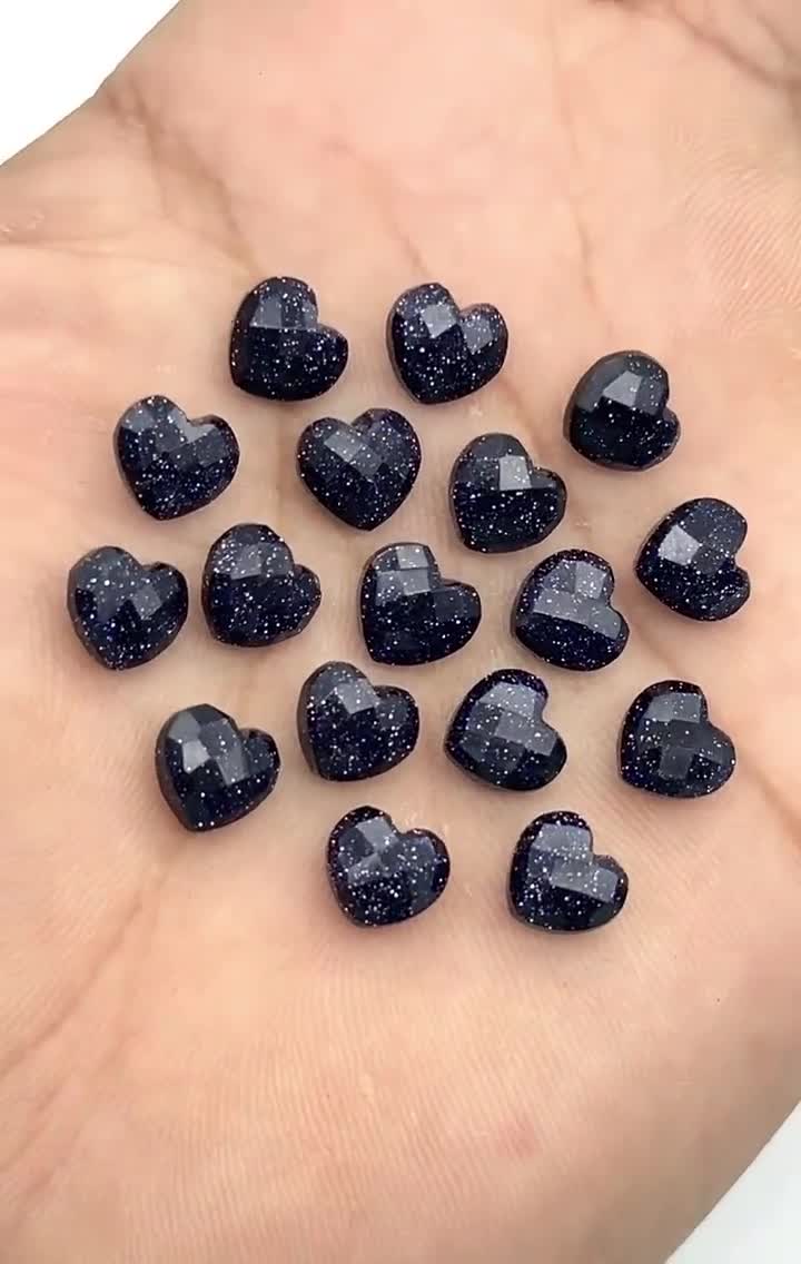 AAAブラックサンストーンハートシェイプブリオレット、ブラックサン