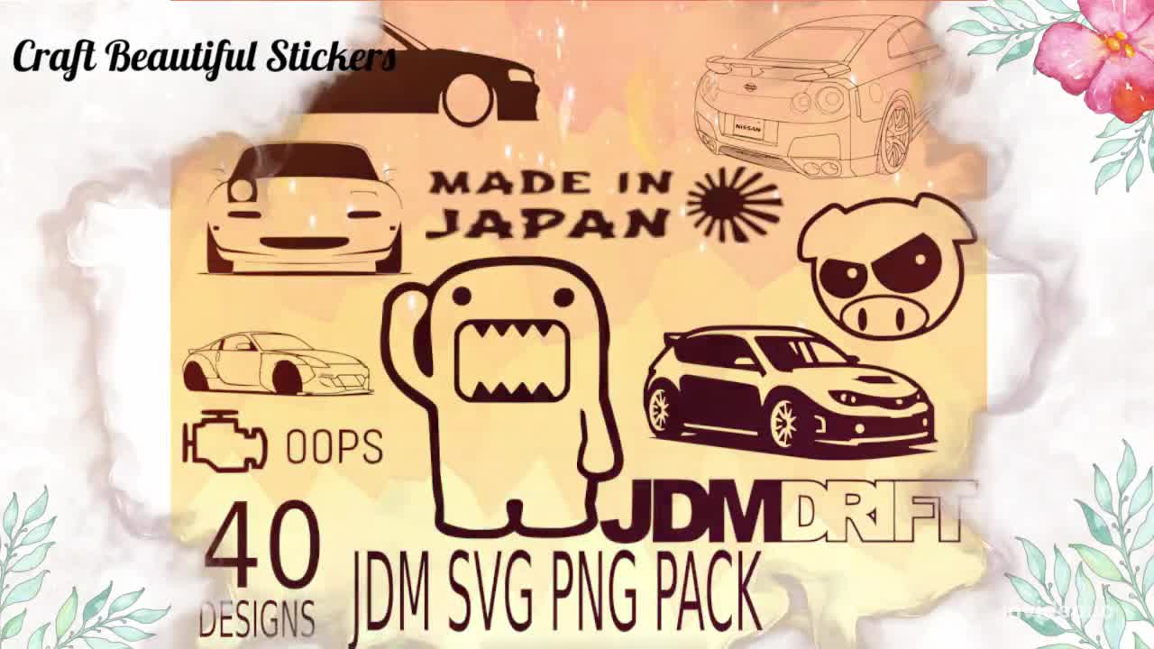 JDM Car Sticker Cricut Svg Bundle Adesivi per auto a strati Vinly Cut  Sticker JDM Populer Sticker Bundle -  Italia