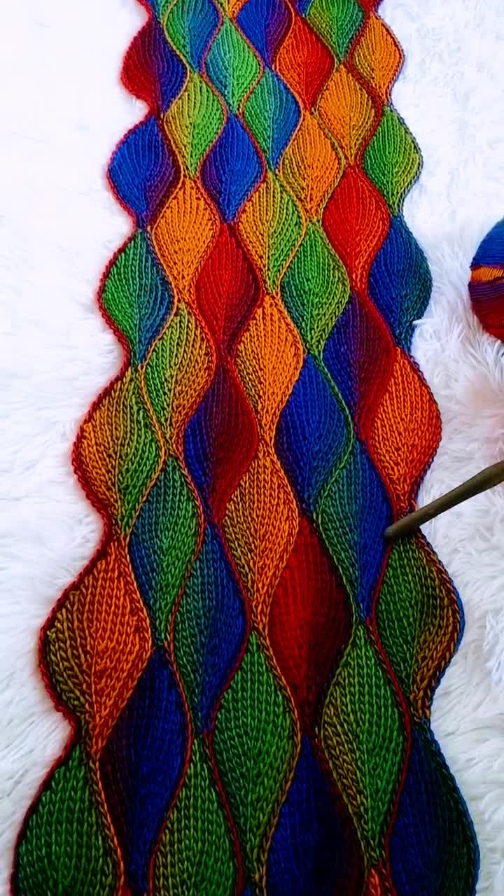 Ornate mesh free knitting stitch - Knitting Kingdom