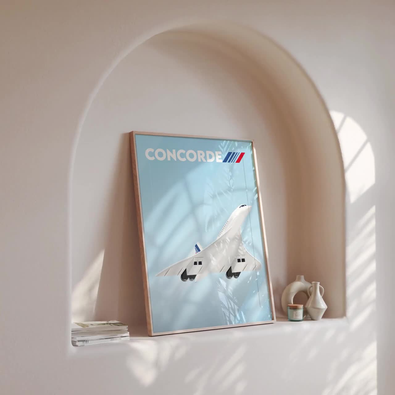 Concorde Air France Vintage Airplane Poster - Iconic Aviation