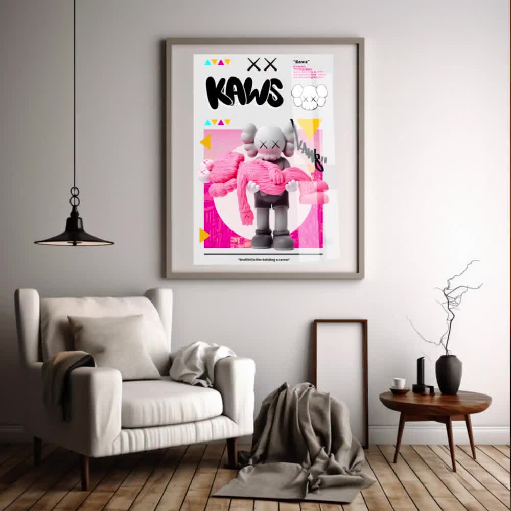 Kaws Canvas Poster - Perfect for Art Lovers