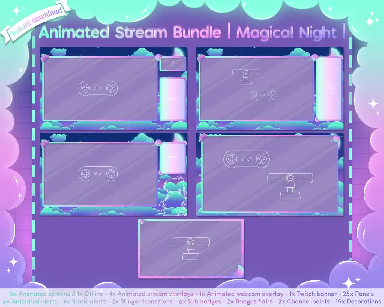 Animated Crystal Stream Bundle