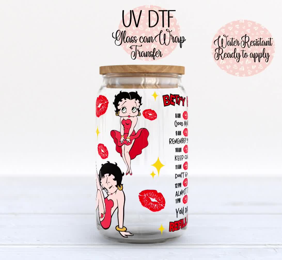 Groovy - UV DTF 16 oz Libbey Cup Wrap (Ready to Ship)