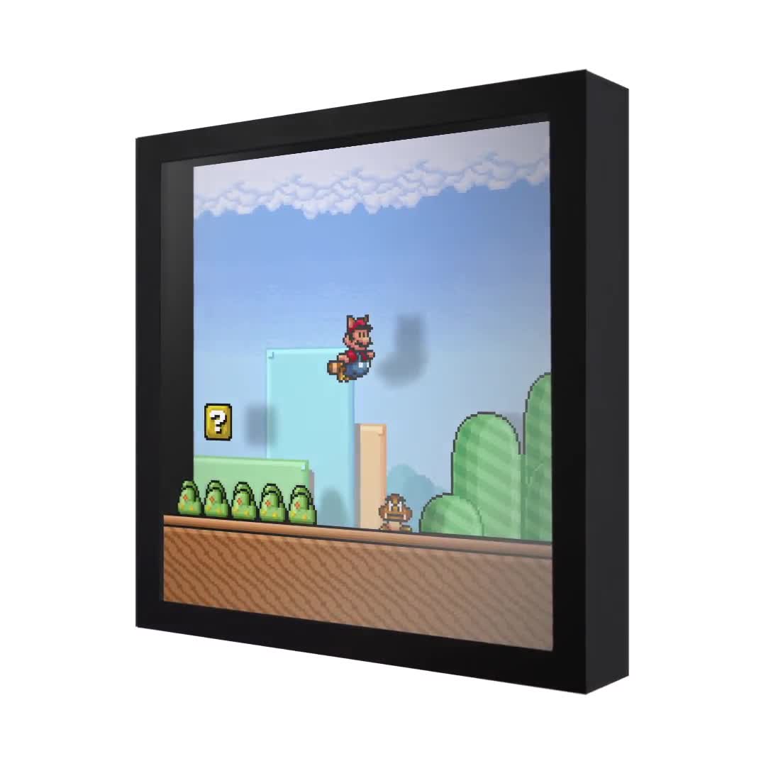 Super Mario Bros. 3 p-wing Mario 3D Shadow Box for Gamers -  Denmark