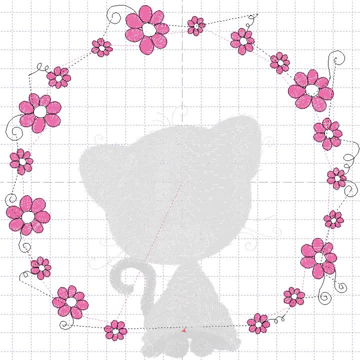 Hello Kitty 1 Embroidery Design Download - EmbroideryDownload