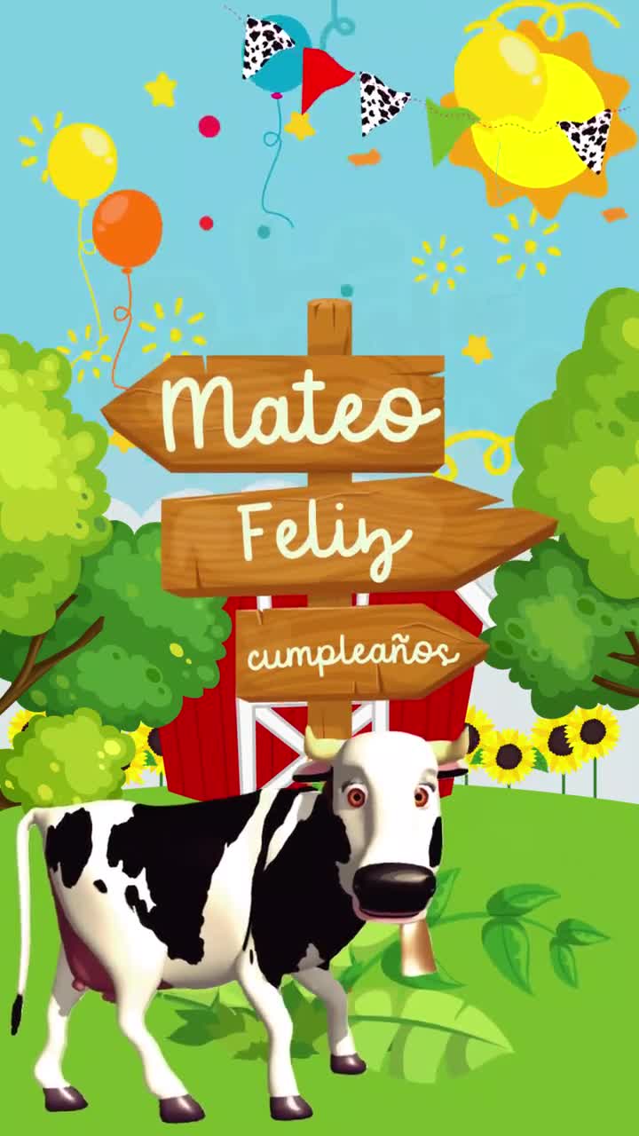 La granja de Zenón cartel feliz cumpleaños