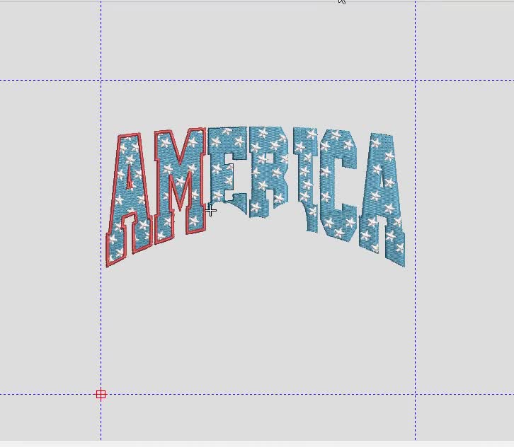 アメリカチェリー刺繍デザイン、コケットチェリーボウ刺繍、独立記念日