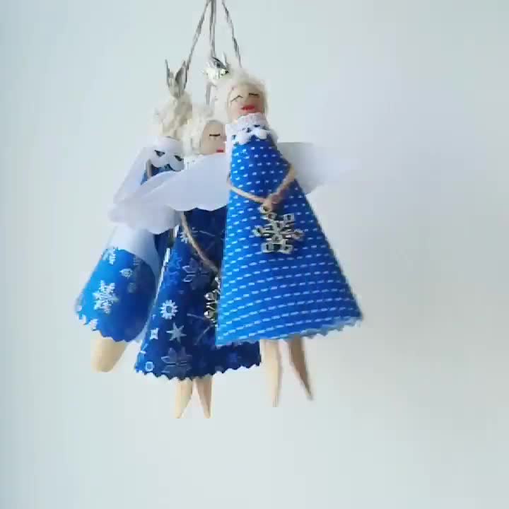 Angeli Natalizi da Appendere in Eco Pelliccia Decorazioni da Appendere per  Albero di Natale e Casa Set 9 Pezzi - - Idee regalo