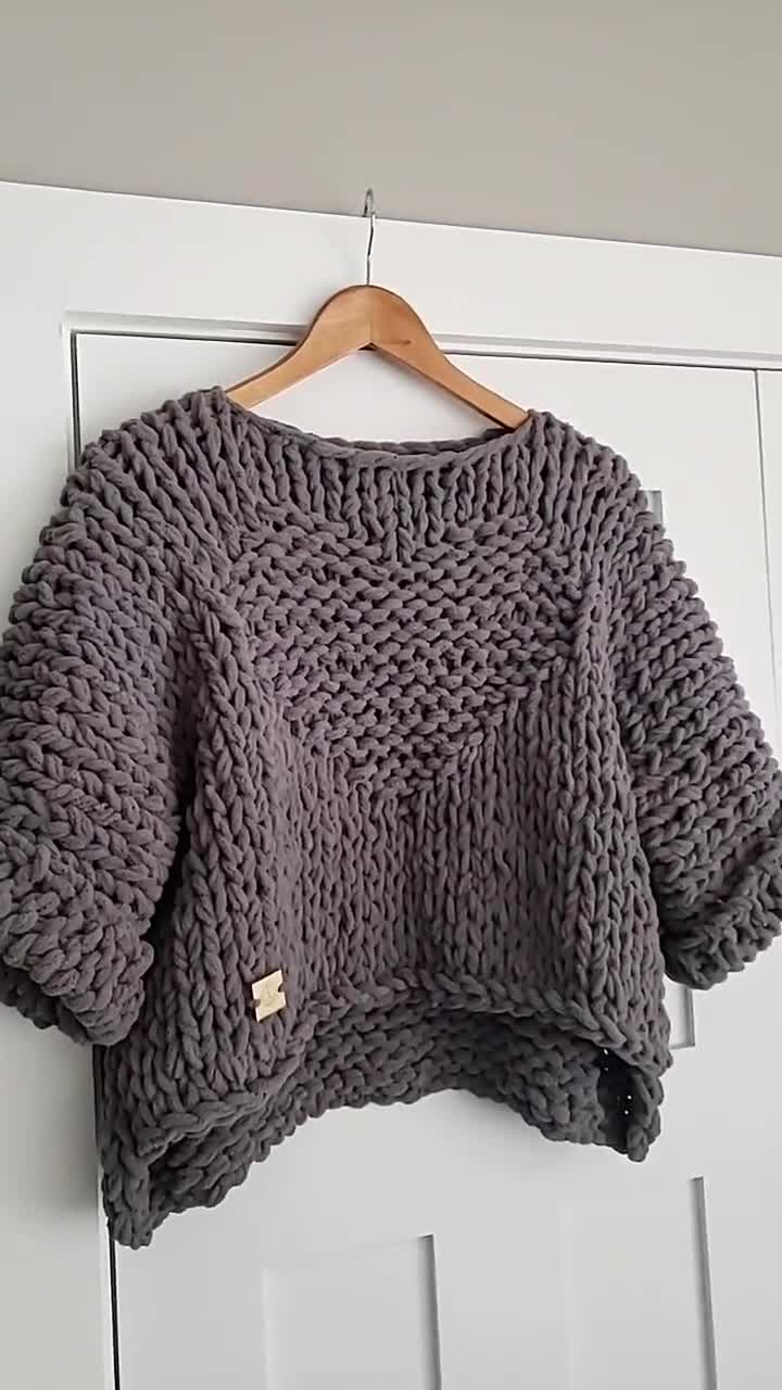 Big Little Crop Top Knitting Pattern Haut tricoté, modèle de tricot haut  court, tricot surdimensionné, tricot volumineux, pull, pull tricoté -   France