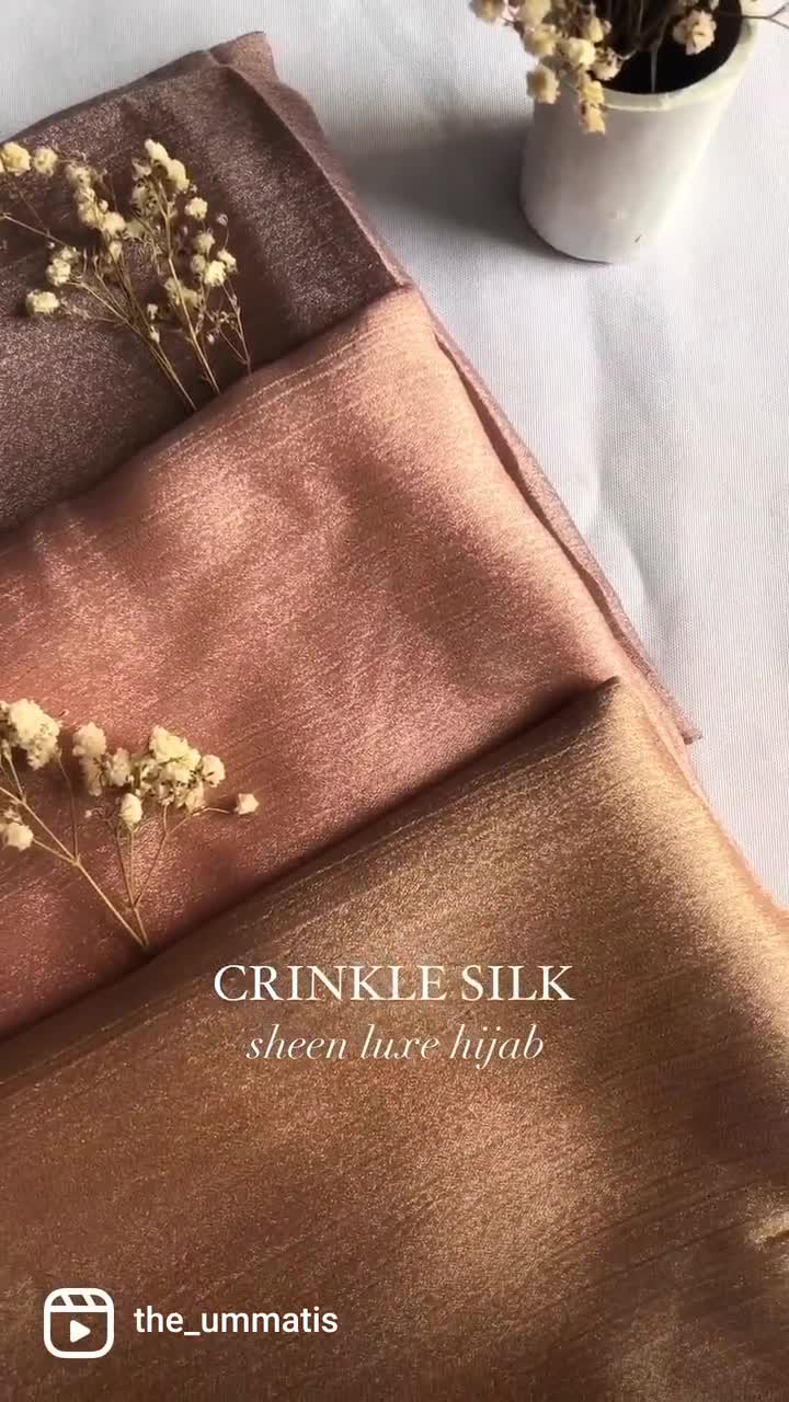 Premium Crinkle Silk Hijab / Textured Silk Hijab /formal - Etsy