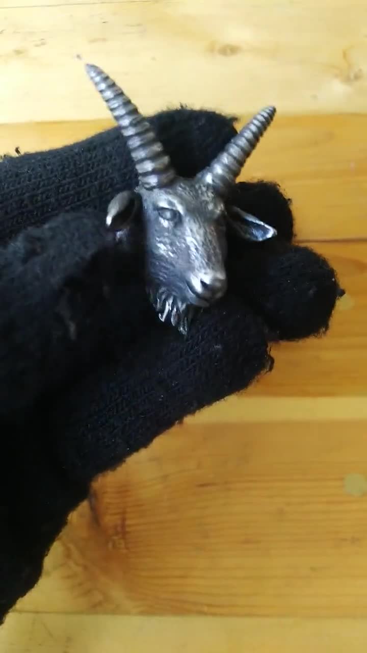 Hell Goat Ring, Satanic Ring, 666 Ring, Baphomet Goat Ring