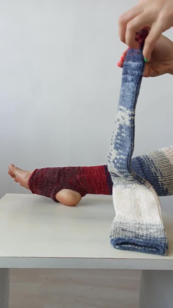 Toeless Yoga Socks Ivory White Knit Yoga Socks Yoga Socks Yoga Clothes Toeless  Socks Yoga Gift Leg Warmers 