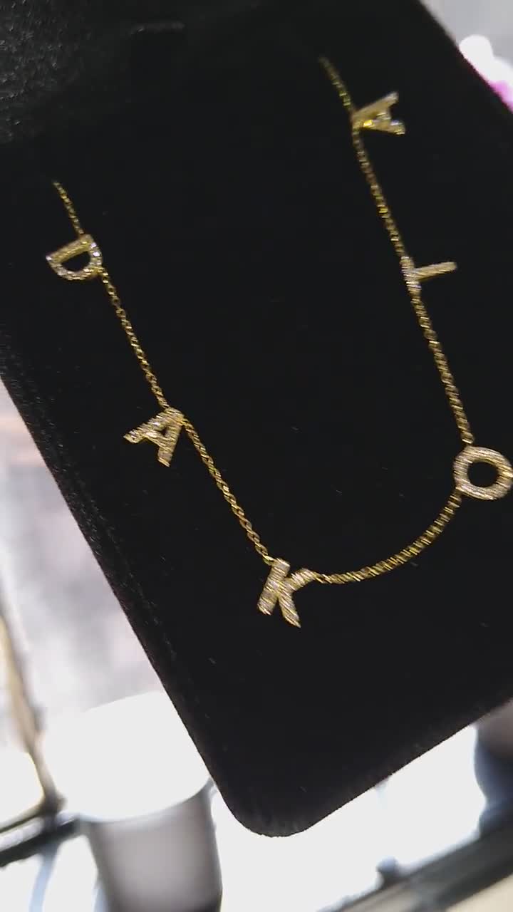 Multi Initial Necklace (4 or more Letters) - Moshe Fine Jewellery