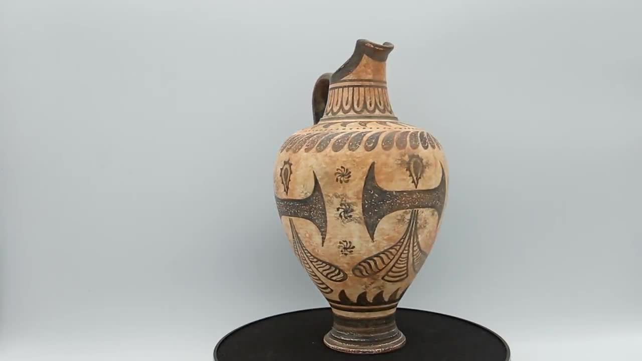 Minoan Jag, Ceramic Museum Copy, Replica Double Axe, Knossos Art Crete  Greece, 22 Cm 8.66 Inches 