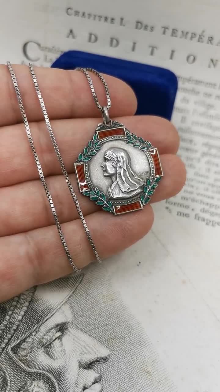 Pendentif Ancien En Argent Massif 925 – Style Art Déco/Celtique – Breloque Unique