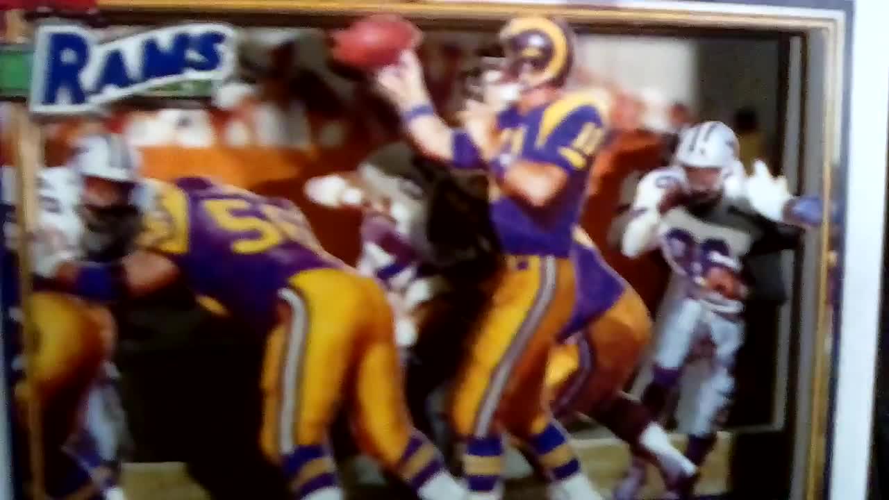 Awesome Tri-level 3D Football Card of Los Angeles Rams Pro 