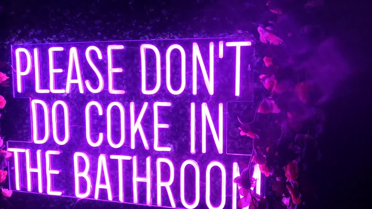 Neon Sign Custom Please Don’t Do Coke In The Bathroom Neon Light Led Custom  Pink Light Neon Sign Bedroom Home Room Wall Decor Name Gift