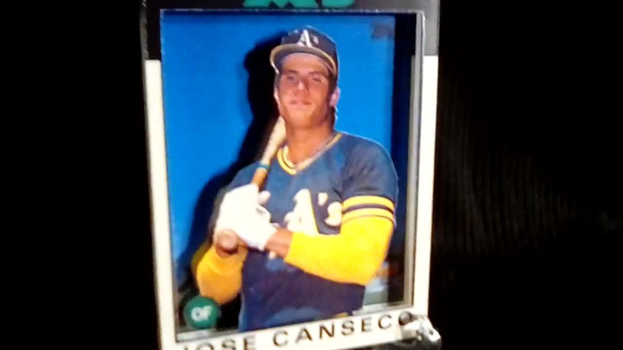 Awesome 3D Baseball Card of Oakland Athletics All-star 