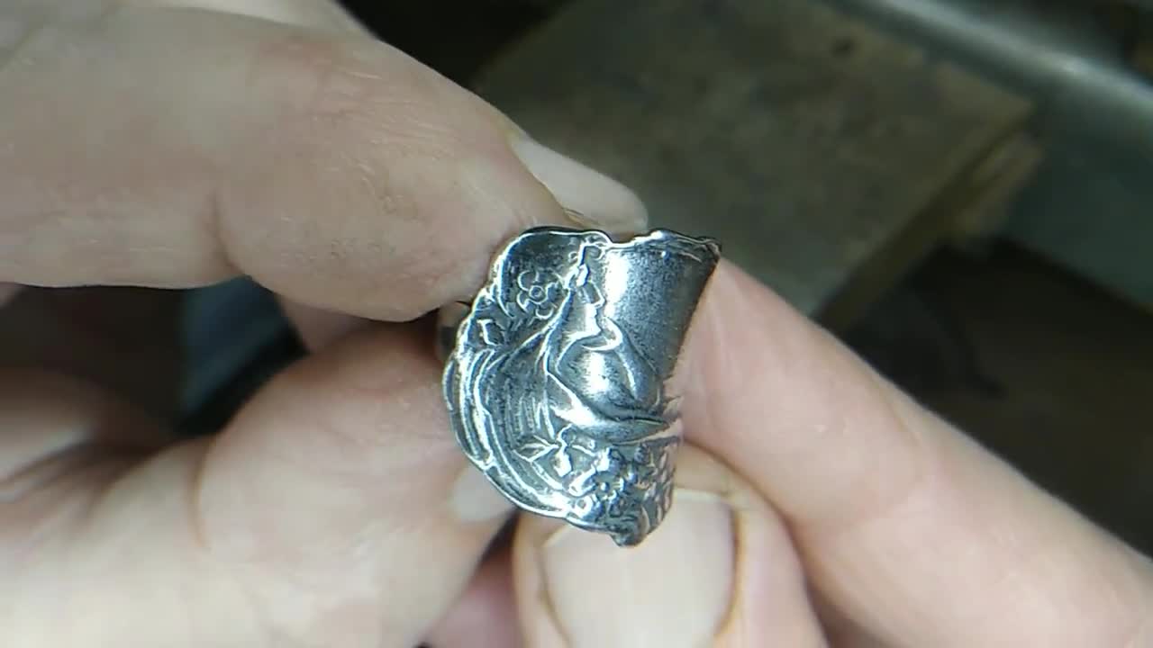 Custom-made Art Nouveau statement ring, Solid 925 Sterling Silver, Handmade Jewelry, Belle Époque Ladies' Ring, Romantic Nymph video poster