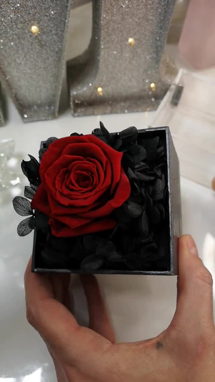 Mother's Day Personalised Real Preserved Eternal Rose Gift Box With 925  Sterling Silver Heart Necklace Cubic Zirconia, Forever Red Rose 