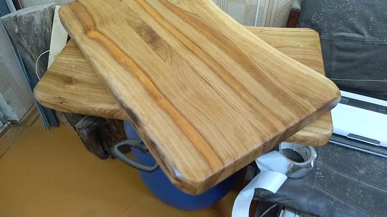 XL Thick Oak Live Edge Chopping Board Heavy Duty Oak Chopping Block James  Martin Style Oak Cutting Board Fitted With 4 Rubber Feet 