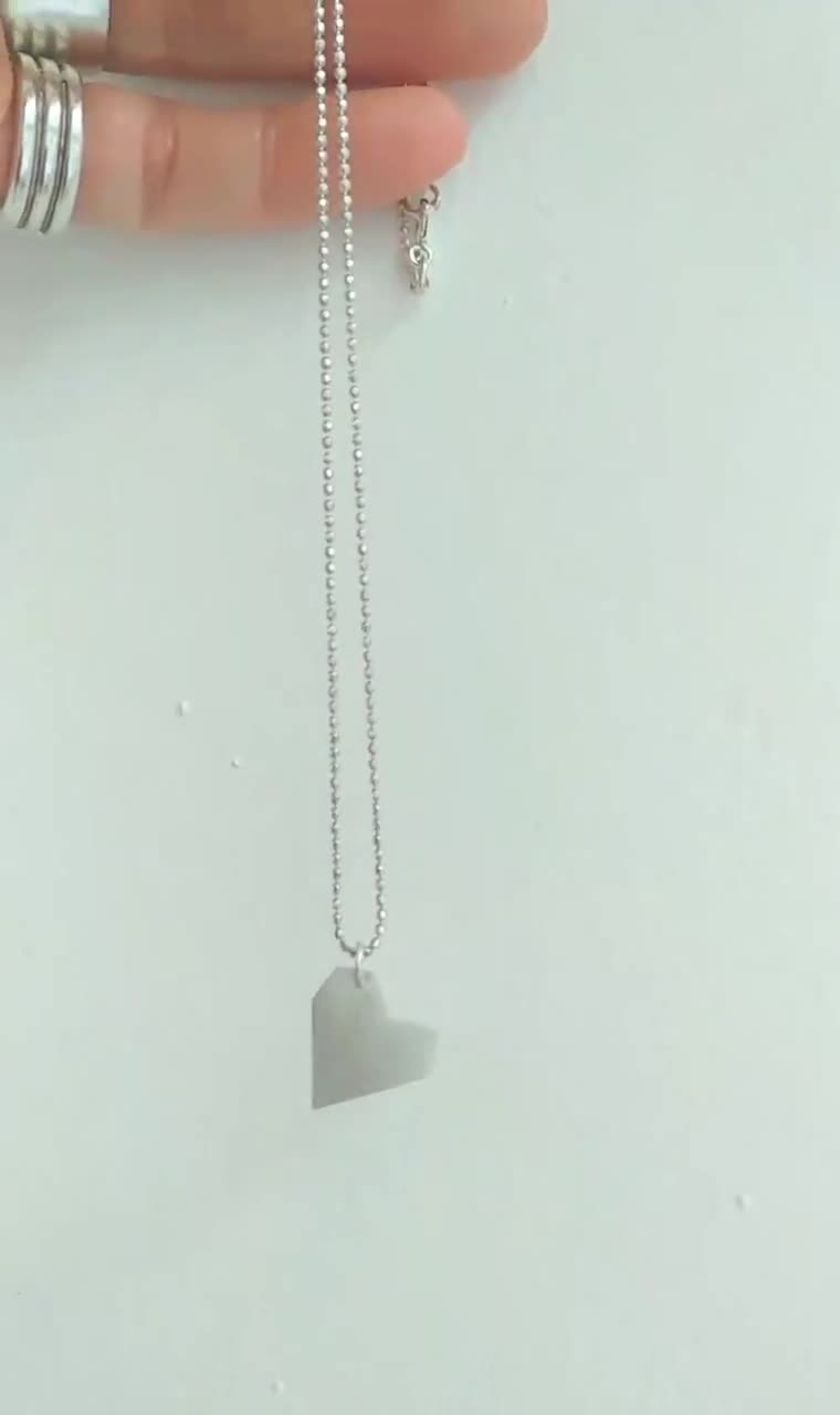 collana di amore del cuore d'argento di San Valentino 11970667