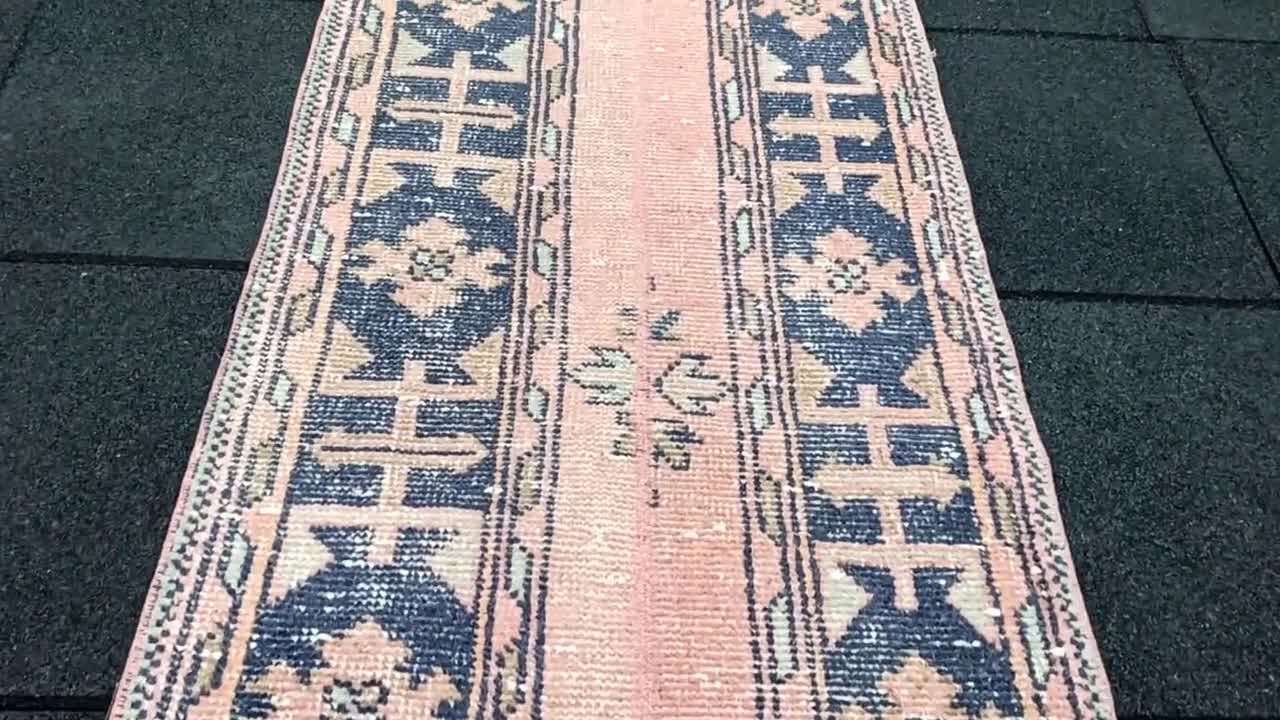 ヴィンテージ ランナー ラグ、2.6x9.7 ランナー ラグ、レッド ラグ
