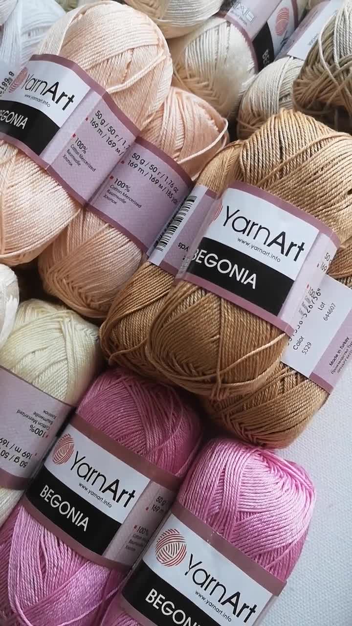 1 Skein Yarnart Violet,100% Mercerized Cotton Yarn Threads Crochet Lace Hand Knitting Yarn Embroidery Arts Crafts (Green 6334)