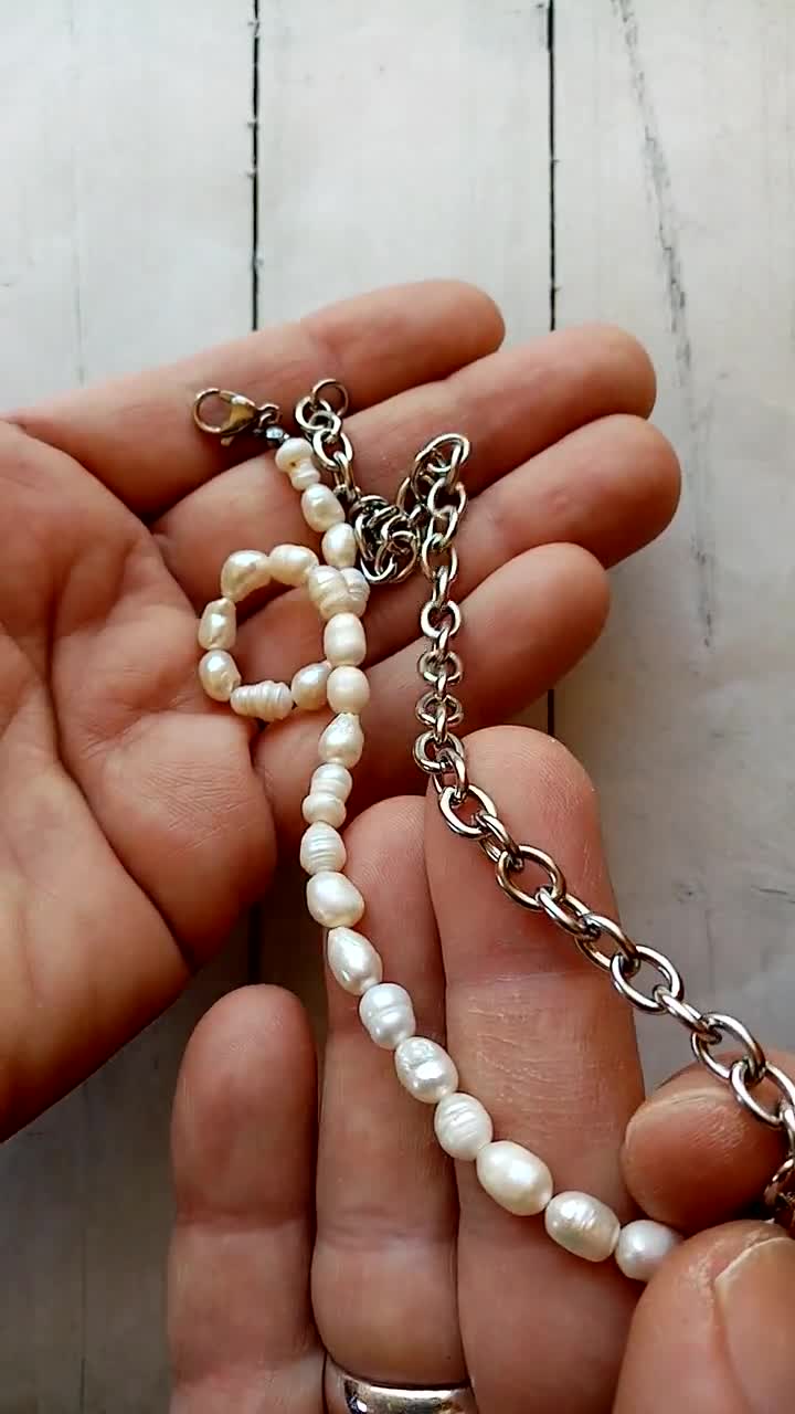 Collar triple perlas de río - CON ESTILO JOYAS