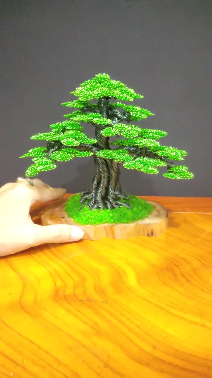 Sokan Miniature Wire Bonsai Tree - A Cottage in the Forest