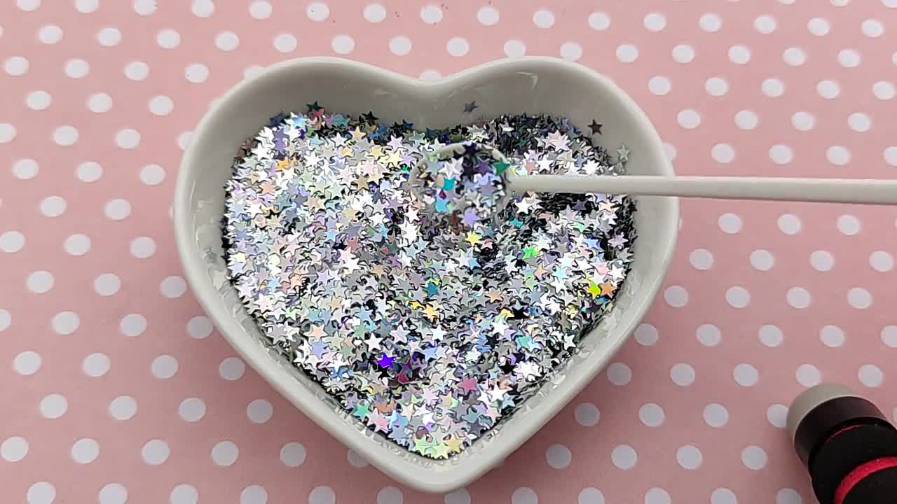 Eboot 100 Gram Stars Confetti Glitter Star Sequins for Crafts DIY Nail Art and Party Decoration Holographic Silver