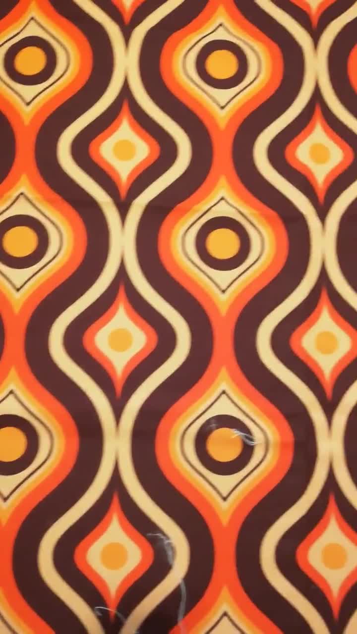 1 1950's 1960's Retro Geometric Fabric by the Yard Vintage Fabric