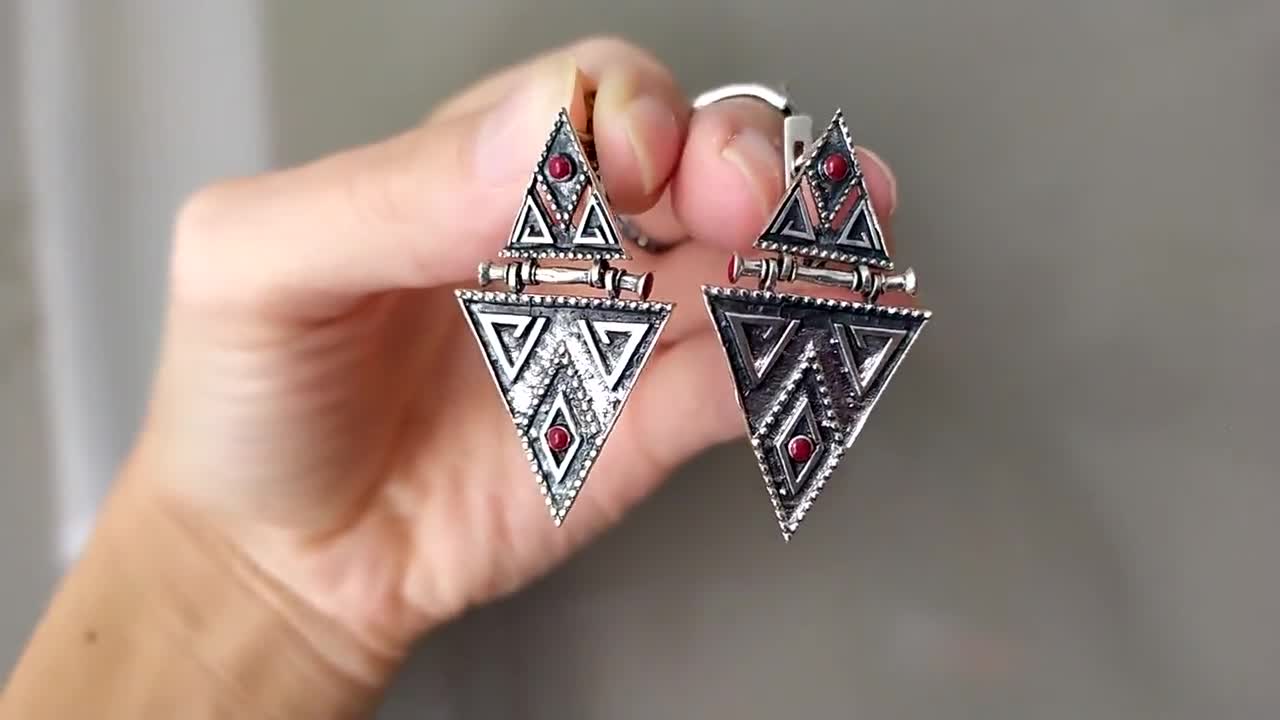 Armenian Jewelry Double Ring SILVER 925 Traditional Pattern