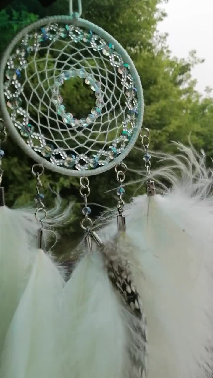 Atrapasueños Para El Espejo Retrovisor Del Automóvil, Pequeño Atrapasueños De Plumas Pequeñas Para Colgar En La Pared, Accesorios Decorativos Para Mujer (EG-pluma De Pavo Real 2