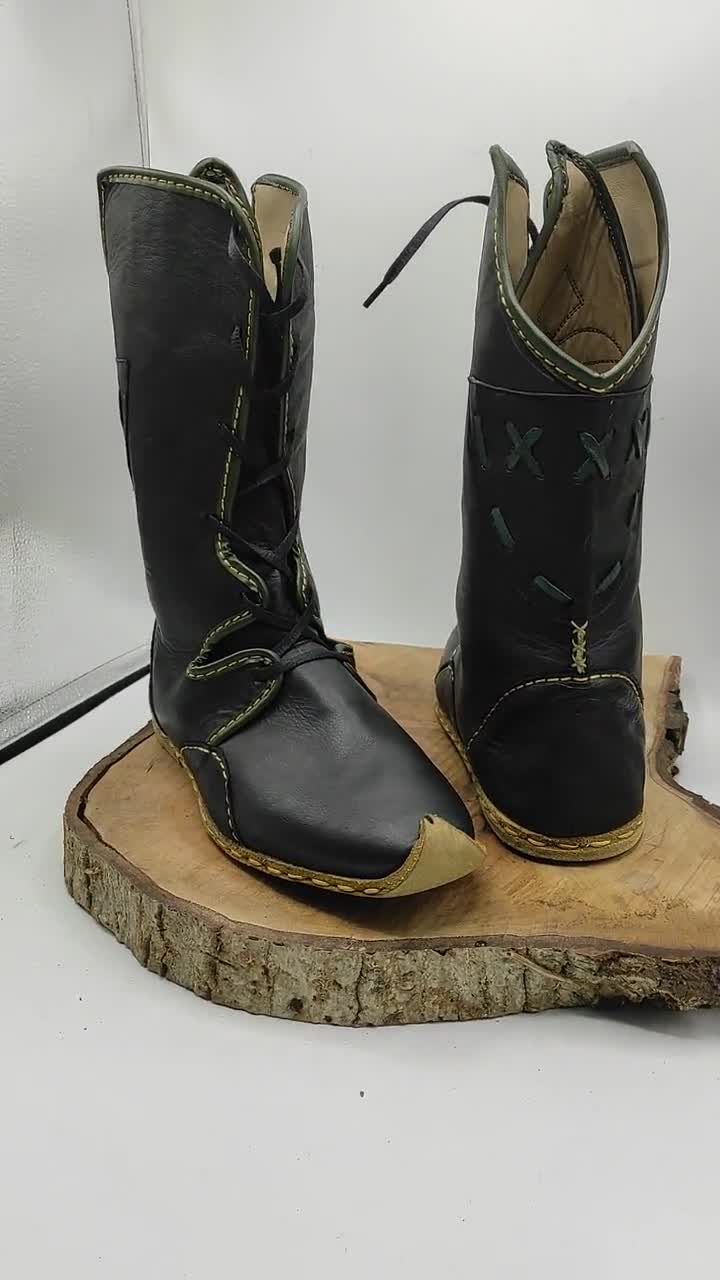 Genuine Leather Custom Made Men's Boots, Handmade Boots, Viking Boots,  Medieval Boots, Retro Boots, Hippie Boots, Festival Boots, Boho Shoes