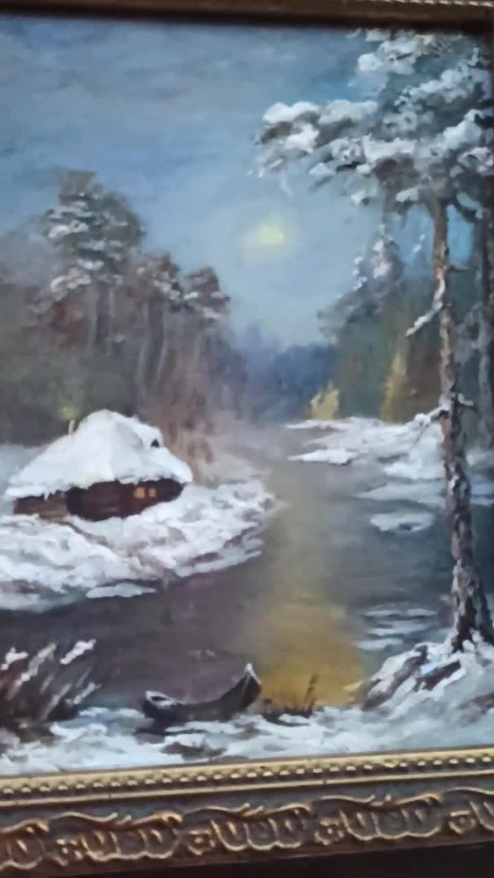 冬の絵画 雪が降る松の木 絵画 木 雪 アートワーク - Etsy 日本