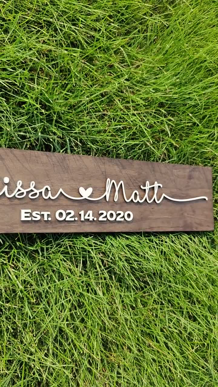 Personalized Couple Name Sign With Heart ,lovers Sign, Valentine's