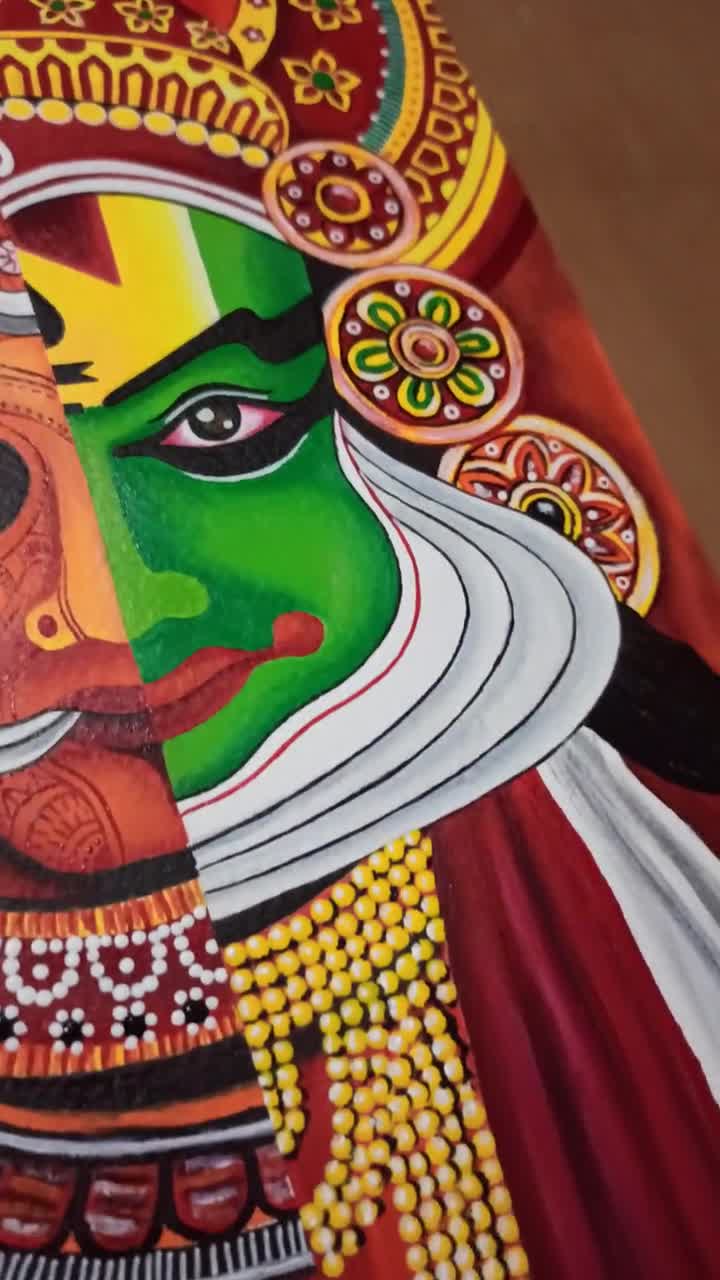 Kathakali Kerala Mural | Acrylic painting| Artezaar.com Art Gallery –  Artezaar.com Online Art Gallery