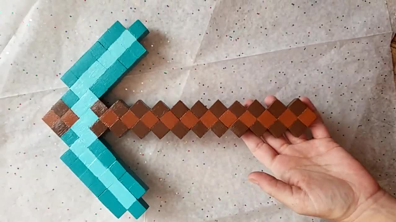 Minecraft Pickaxe DIY Coloring Video Game Arts and Crafts -  Israel