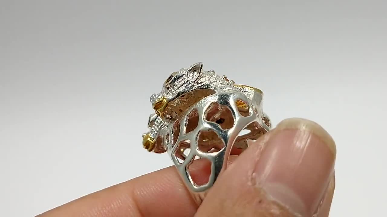 ア*ラ様 ゴシックパンク系 スターリングシルバー トリプルリング ゴシックパンク系 スターリングシルバー トリプルリング 送料無料