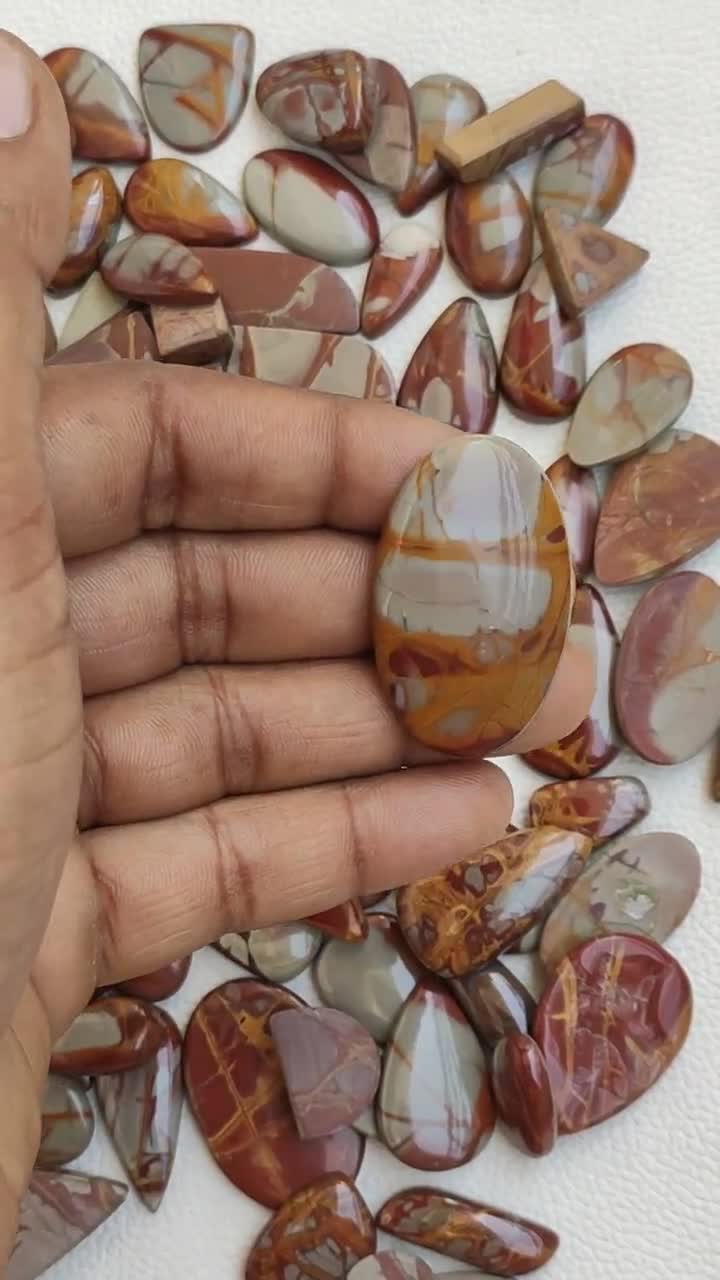 もらって嬉しい出産祝い Noreena Jasper Cabochon, Jasper Gemstone, Jasper Beads ビーズ・レジン・アクセサリ