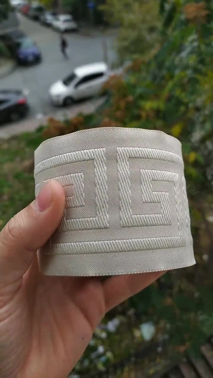 Jacquard Drapery Ribbon Greek Key Drapery Trim - Elegant Jacquard Ribbon For Curtains & DIY Crafts Drapery Trim Ribbon 7 thumbnail image