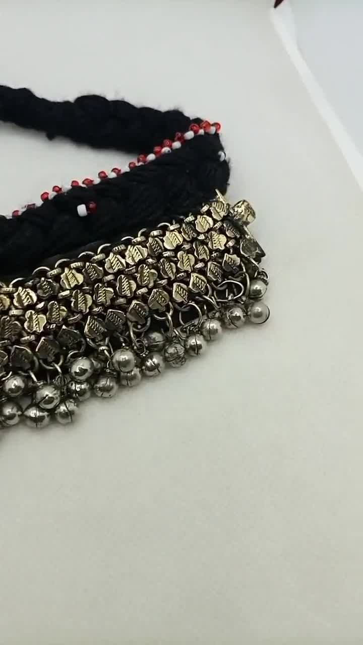 ヴィンテージ クチ チョーカー ネックレス：アフガニスタンのシルバー