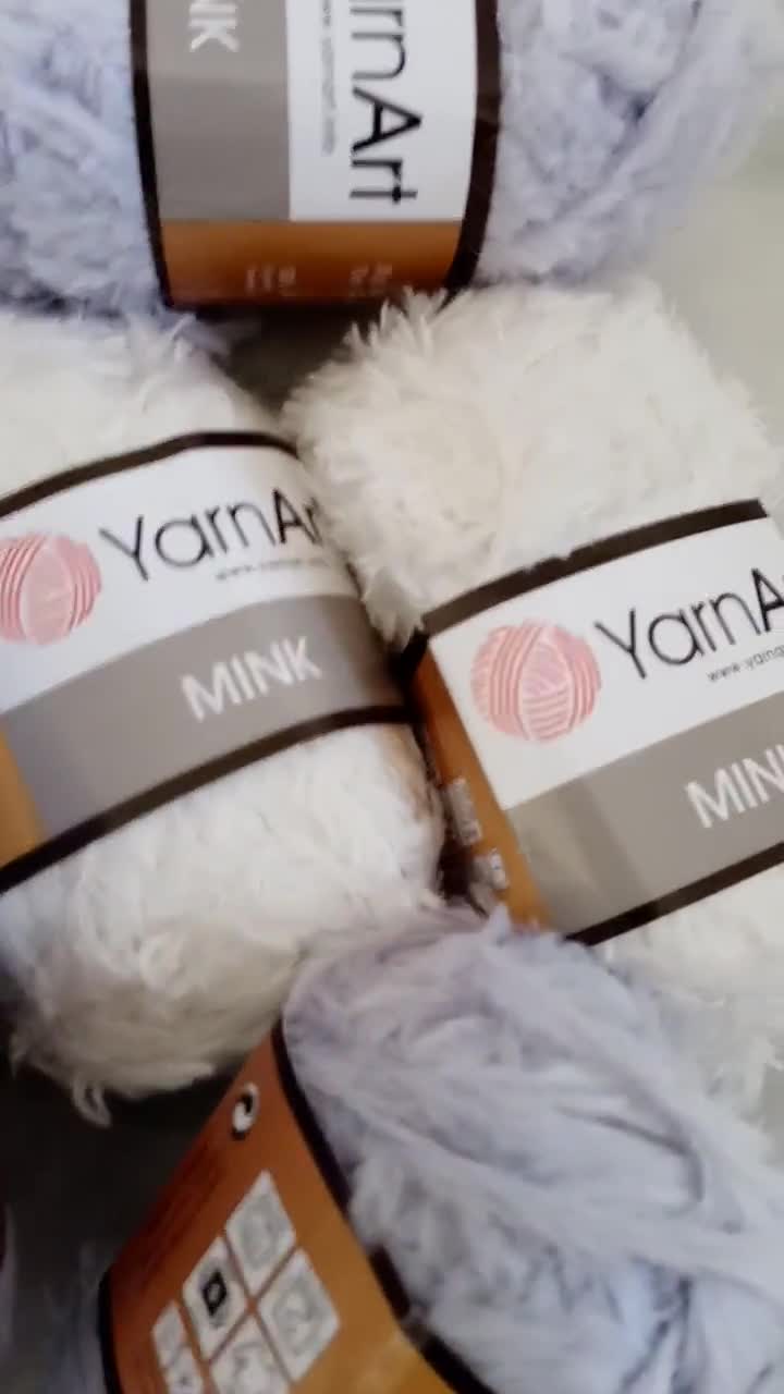 Yarnart Mink Yarn, Fleece Yarn, Fluffy Yarn, Bulky Yarn, Effect