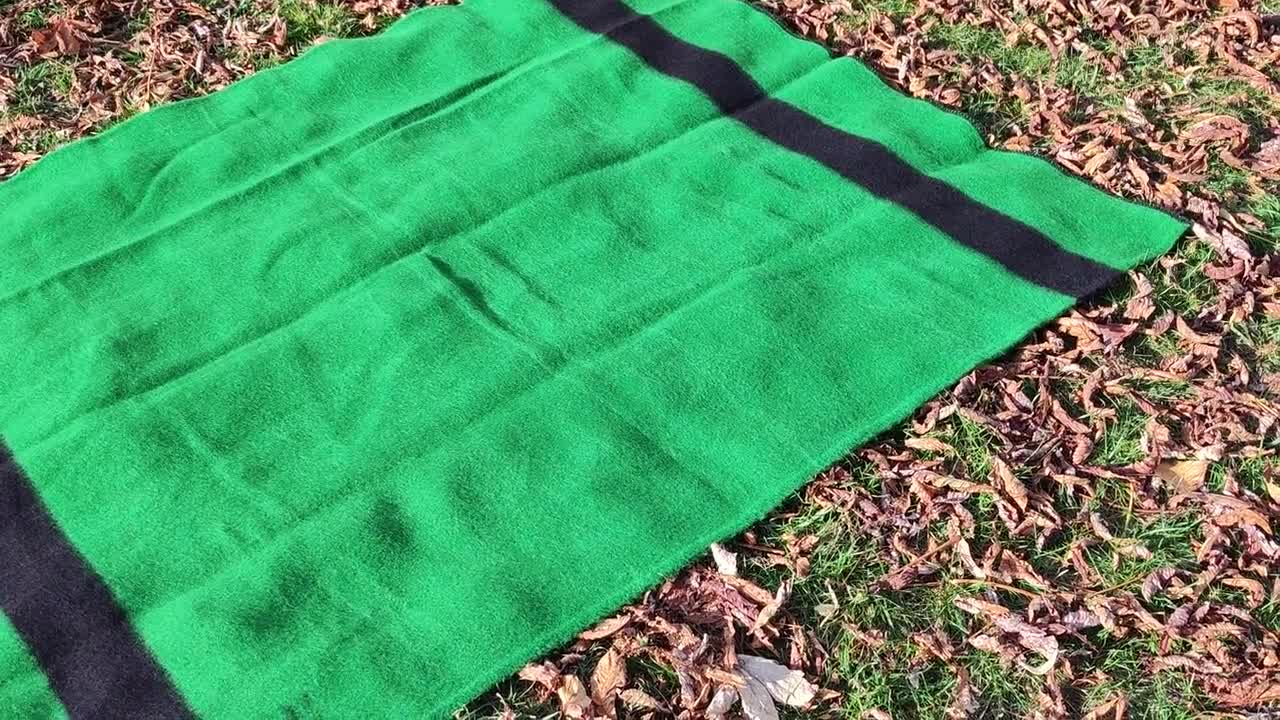 Green Hudson s Bay Blanket Point Blanket Replica American Trapper Blanket Wool Blanket Canada Heritage Blanket Eatons Witney 5 Point