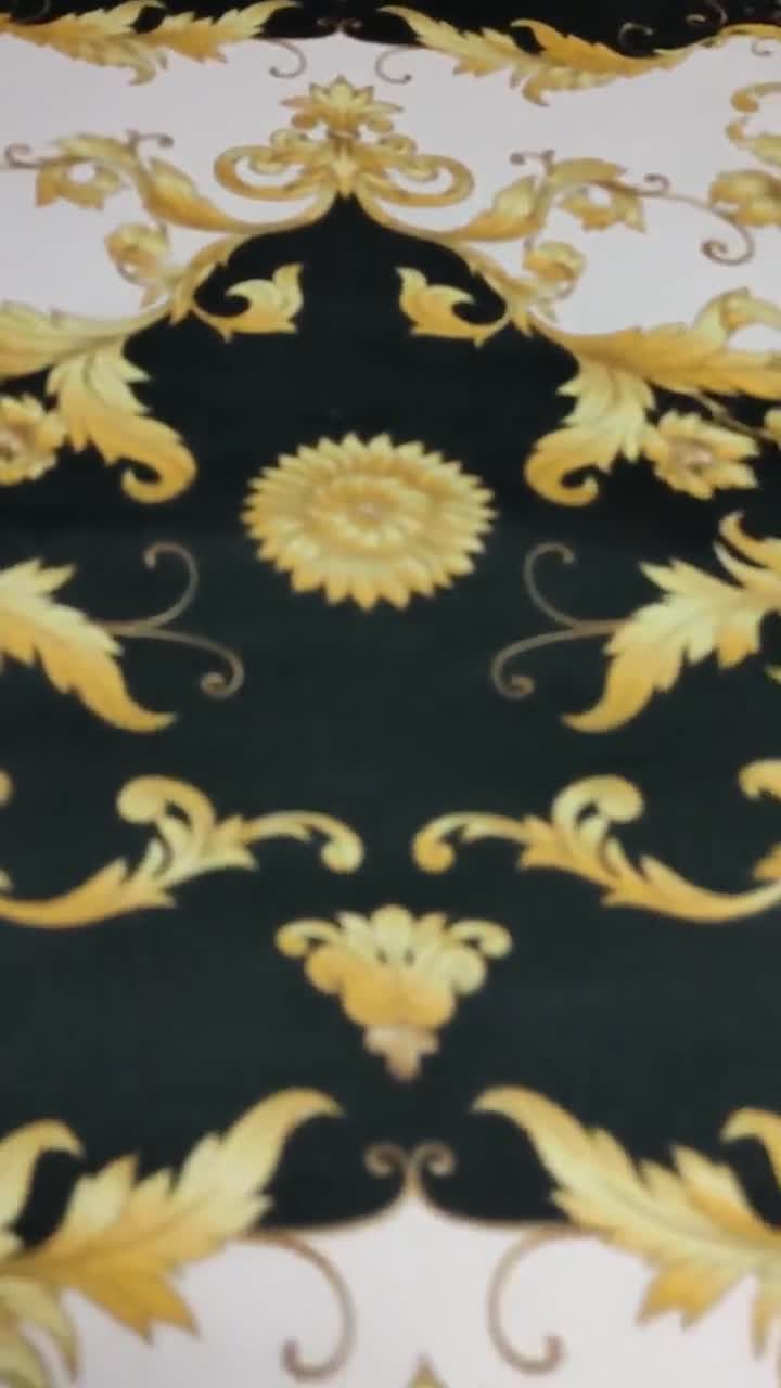 Golden Squares Upholstery Fabric 3meters, 6 Designs, 13 Fabric Options.  Baroque Fabric By the Yard, 039