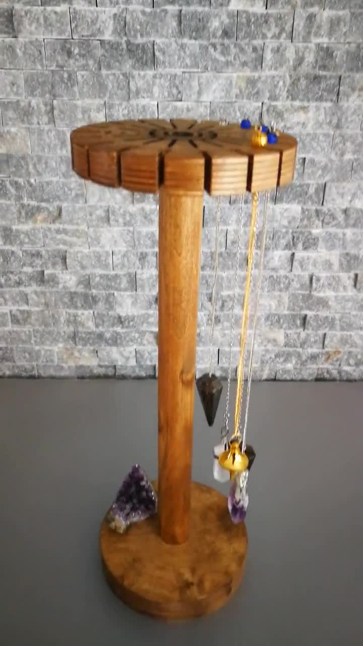 Pendulum Display Stand With Eye Engrave, Pendulum Holder, Dowsing Pendulum  Stand 