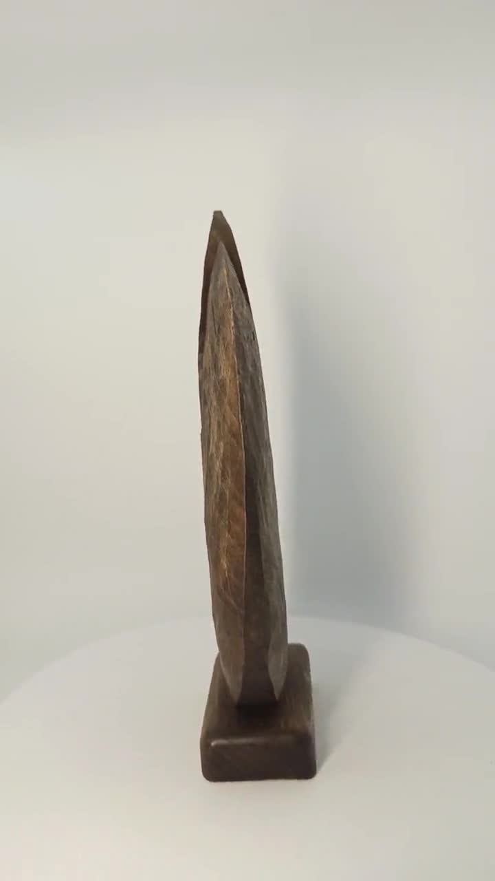 抽象的な木彫り、男女の芸術、現代の小像 - Etsy 日本